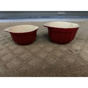 GOOD COOK  Red Fluted Mixing Bowl 30.4 oz. & 18.6 Oz Dishwasher & Microwave Safe
